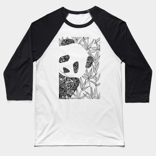 Pop-In Panda Baseball T-Shirt by Gingerlique